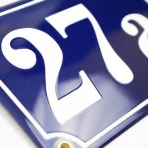 Hausnummer Hausnummernschild Emaille 10x15 cm mit Wunschnummer EXPRESS Hausschild, Vorbohrungen, Personalisierte, Hausnummernschilder, Türschild, Wunschtext