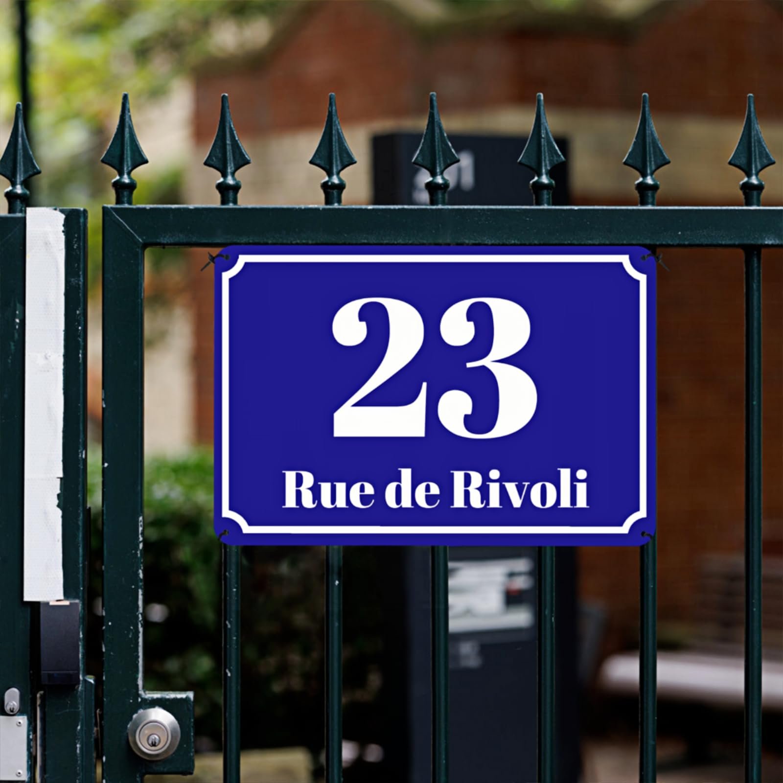 Personalisiertes Hausnummernschild aus Aluminium, Straßenname und Hausnummer, Mehrere Farben, Wetterfest - Image 3