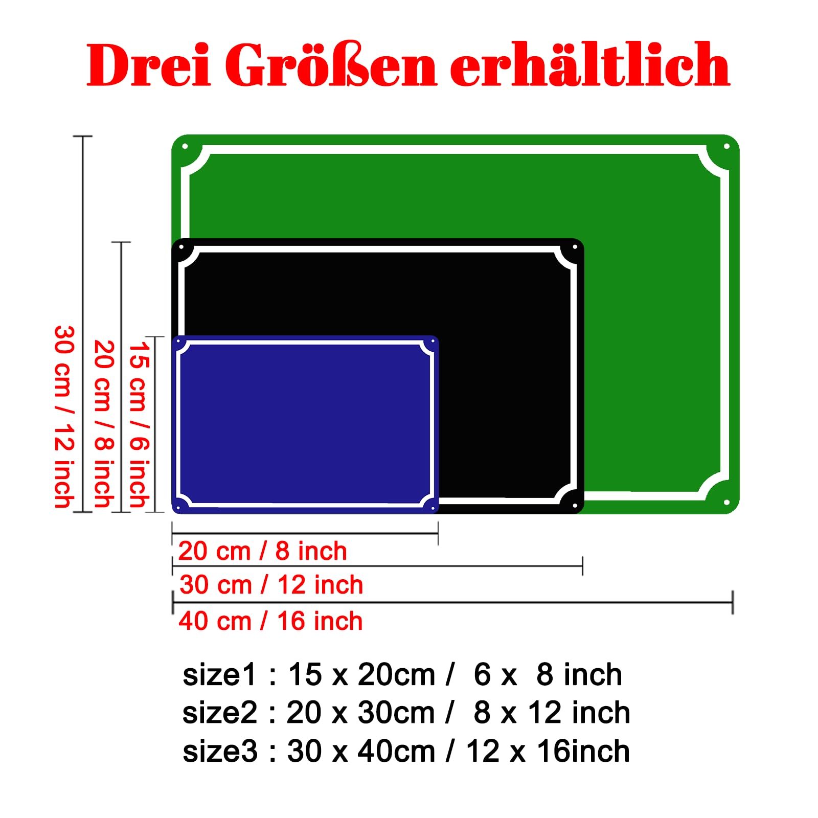 Personalisiertes Hausnummernschild aus Aluminium, Straßenname und Hausnummer, Mehrere Farben, Wetterfest - Image 4