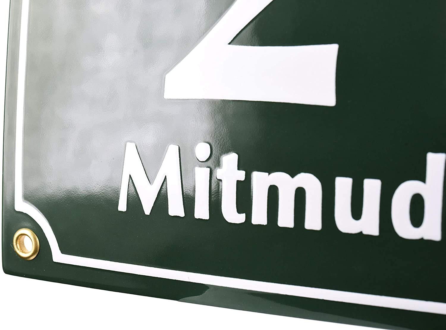 Sosenco Hausnummerschild Hausnummer mit Straßenname - 20x15 cm - Keramik Emaille - Wetterfest - Personalisiert - Grün - Image 3